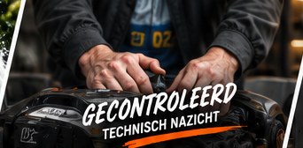 Technisch nazicht van een robotmaaier