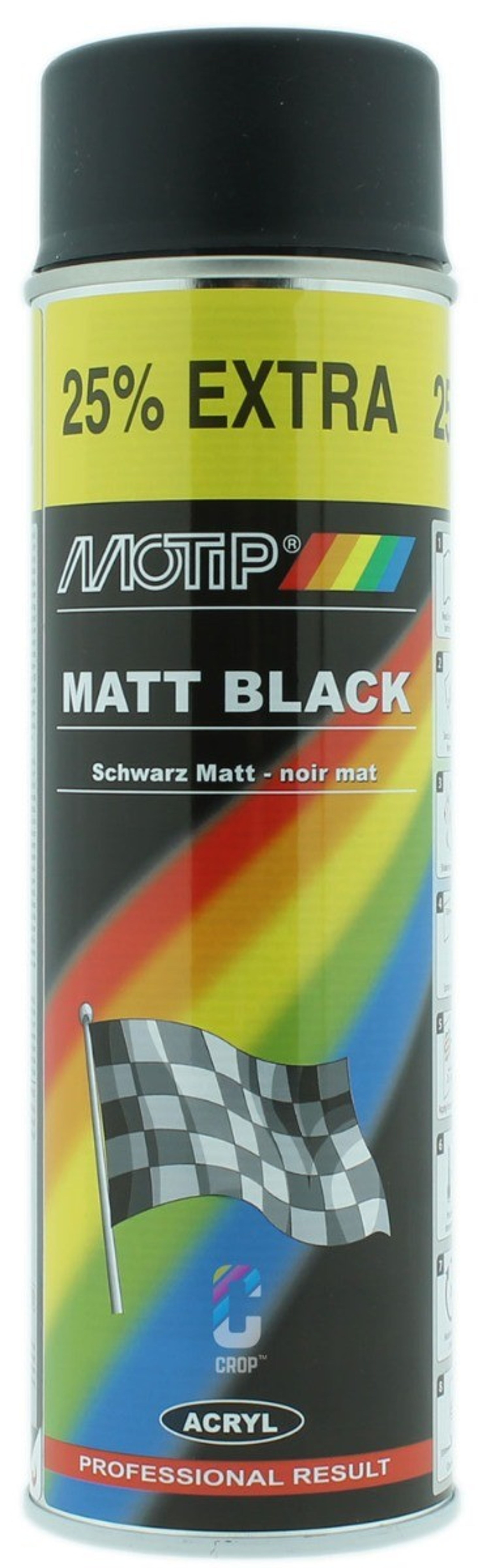 MOTIP UNIVERSEEL ZWART MAT 500ML