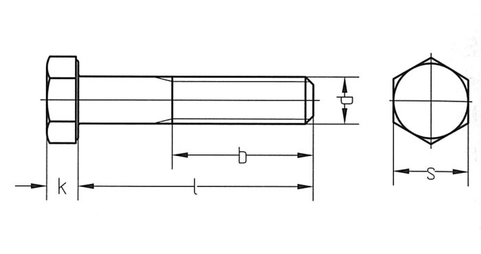 ZESKANTBOUT DIN931 8.8 ZN M8X70