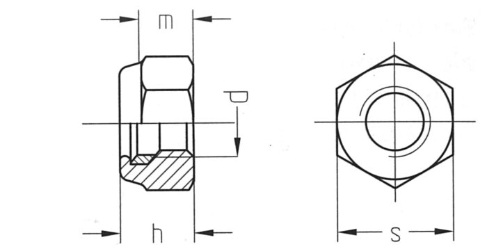 ZESKANTBORGMOER DIN985 6/8 ZN M12