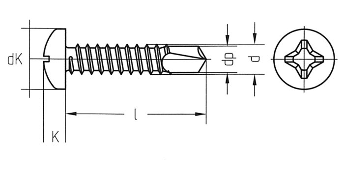 ZELFBORENDESCHR. DIN7504N-H ZN 4.8X25