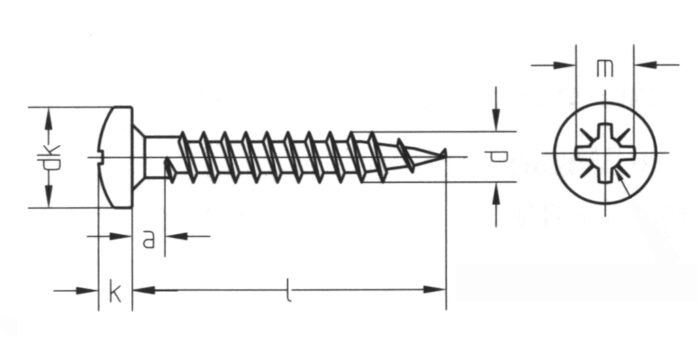 SPP-SCHROEF PAN HEAD PZD ZN 4.5X25