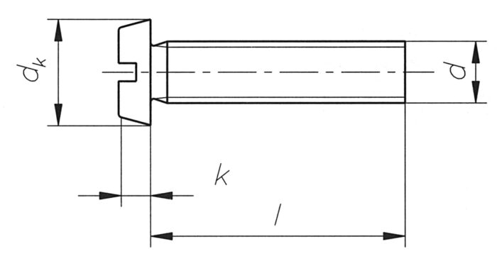 METAALSCHROEF DIN84 PA6.6 WIT M8X16