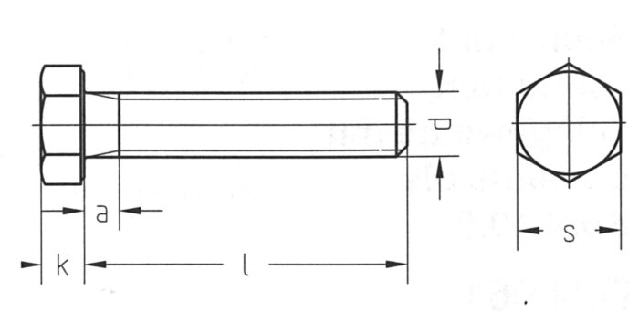 ZESKANTTAPBOUT DIN933 RVS A2 M8X45