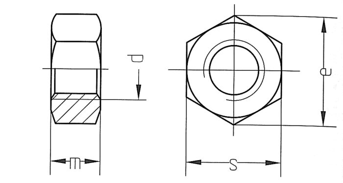 ZESKANTMOER DIN934 RVS A2 M12