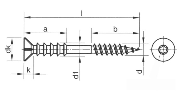 AFSTANDSTELSCHROEF 6X120 MK ZN MET KRAAG TORX 25