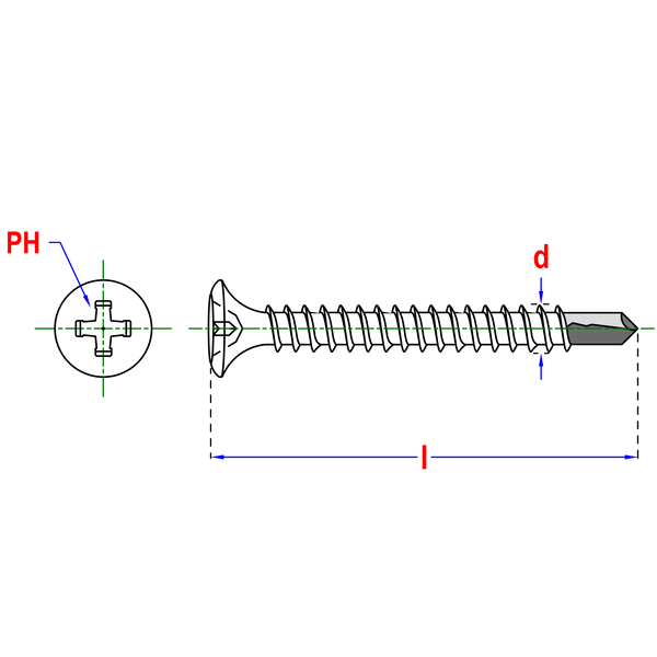 Zelfb. snelbouwschr. PGB 3,5x45 gefosf.
