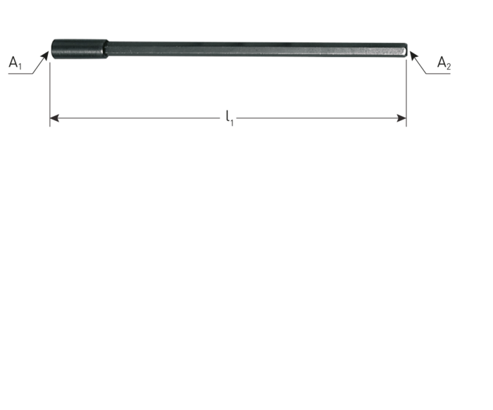 Verlengstuk 6-knt. 9 / L=300