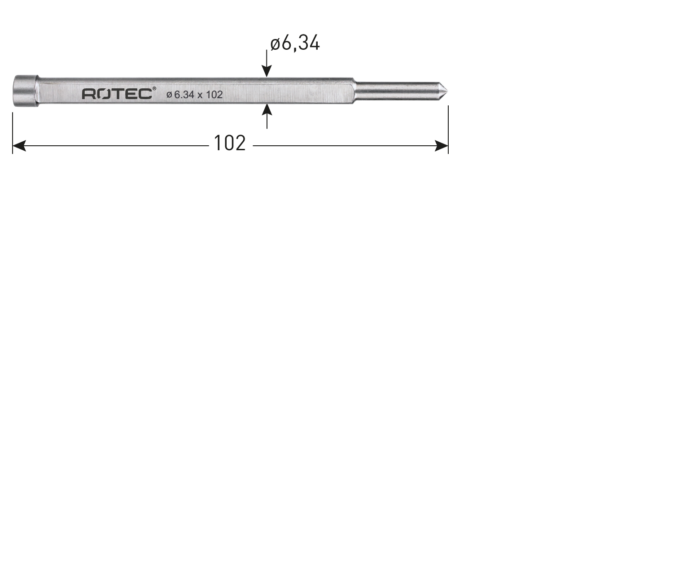Uitwerpstift ø6,35x102