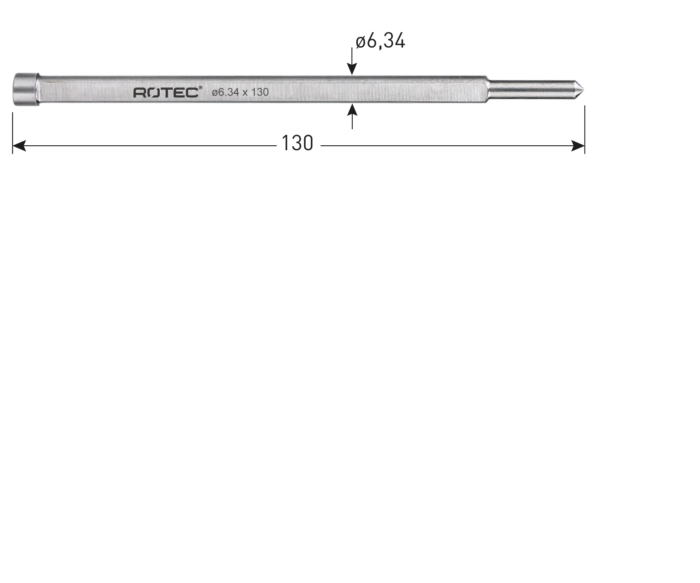 Uitwerpstift ø6,34x130