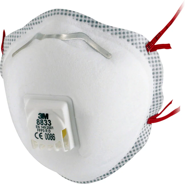 3M™ Stofmasker, met ventiel, FFP3, kleine verpakking, 8833SP