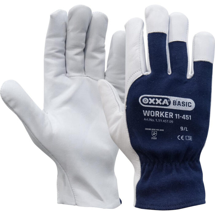 OXXA Worker 11-451,nappa, wit/blauw, 8