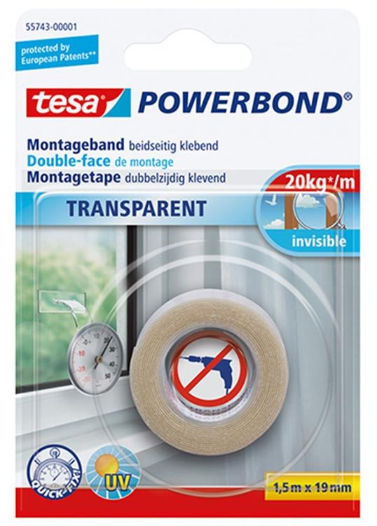TESA MONT.TAPE TRANSP.1,5X19