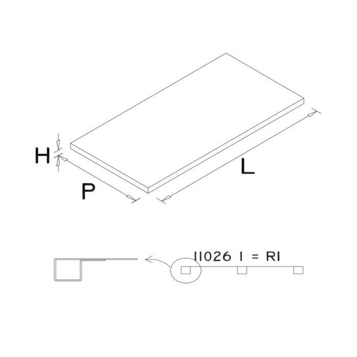 ST30 Legbord - R1 - 1000x600mm