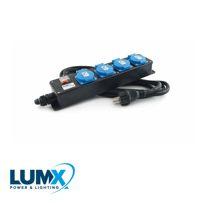 Verdeelblok - 4 stopcontacten - 10 m kabel